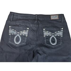 Earl Jean Women’s 8P Black Western Cowgirl Jeans Bling Bow Festival Country Chic